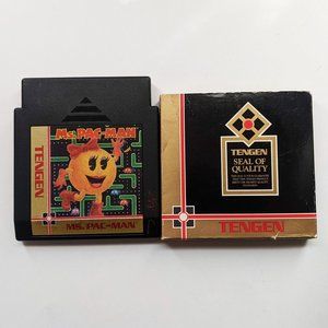Nintendo NES Ms Pac Man Video Game Cartridge & Sleeve Only Vintage Tengen 1990